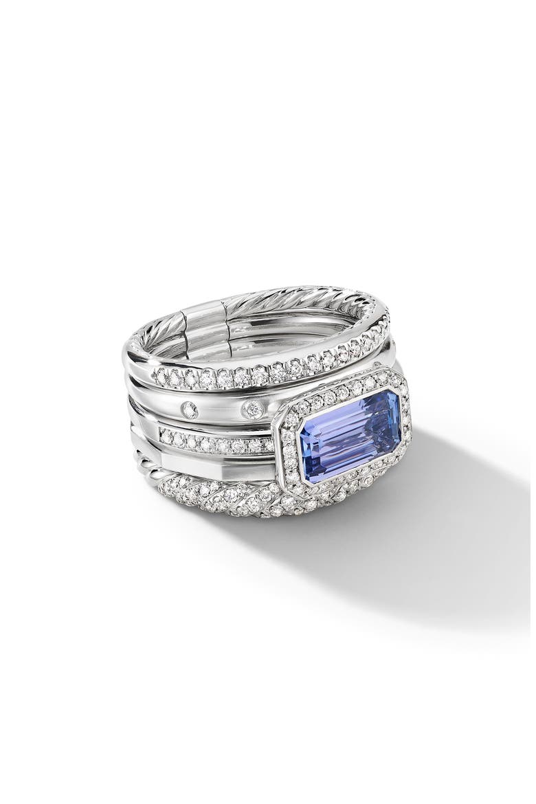 Fine Cable Stack Ring, Alternate, color, TANZINITE