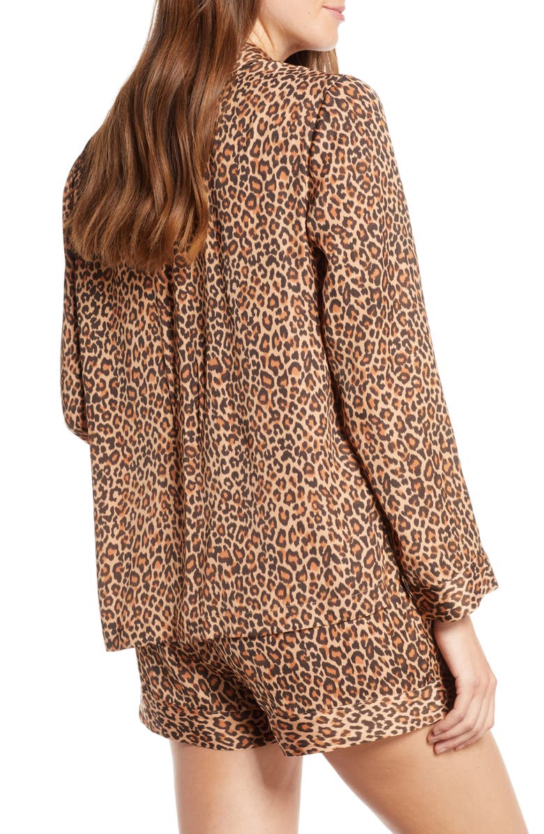 Something Navy Satin Nightshirt Pajamas, Alternate, color,