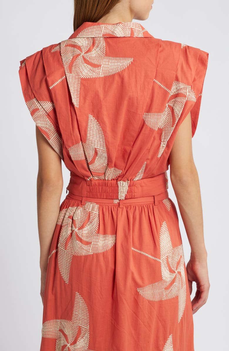 CIEBON Sareh Stitch Pleated Top, Alternate, color, Teracotta