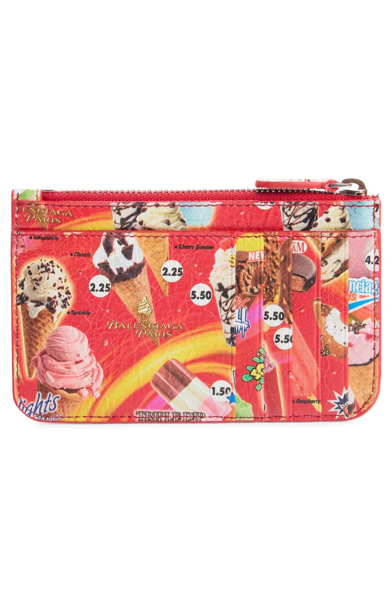 Balenciaga Cash Sweet Treat Zip Card Case, Alternate, color, 6564 Red