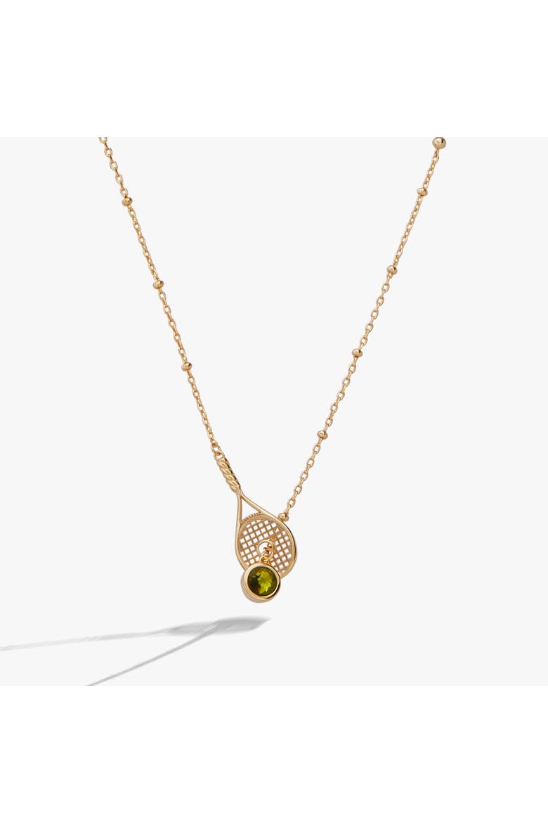 Tennis Racket Y-Necklace, Main, color, Gold