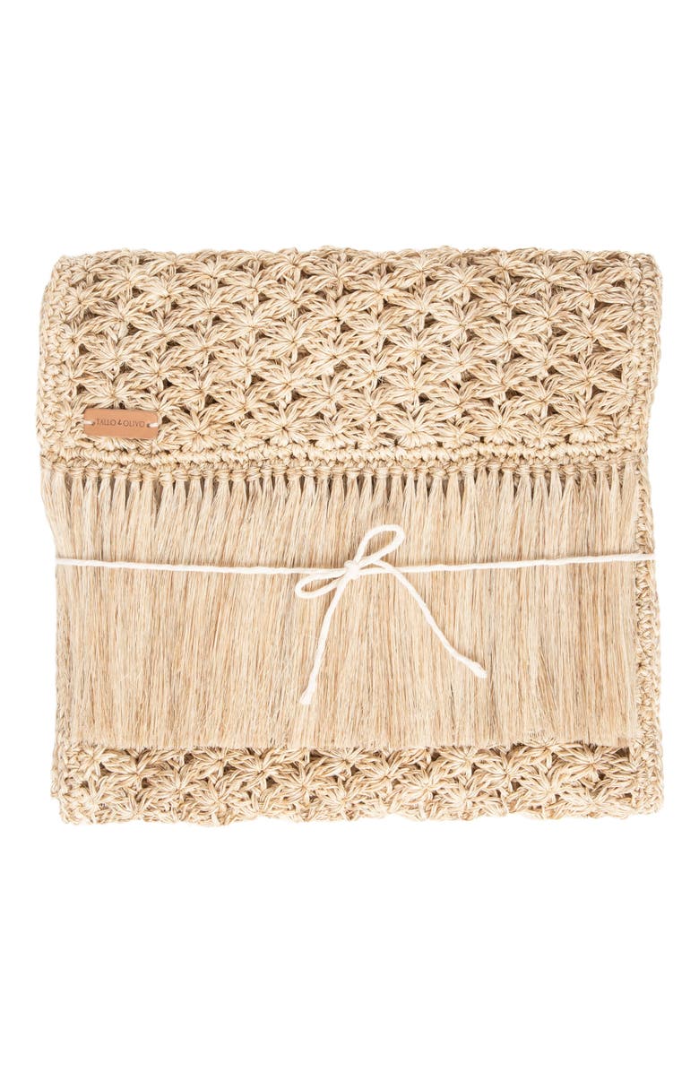 Tallo de Olivo Fique Knots Table Runner, Main, color, Natural