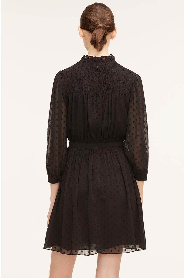 Clip-Dot Shirt Dress, Alternate, color, Black