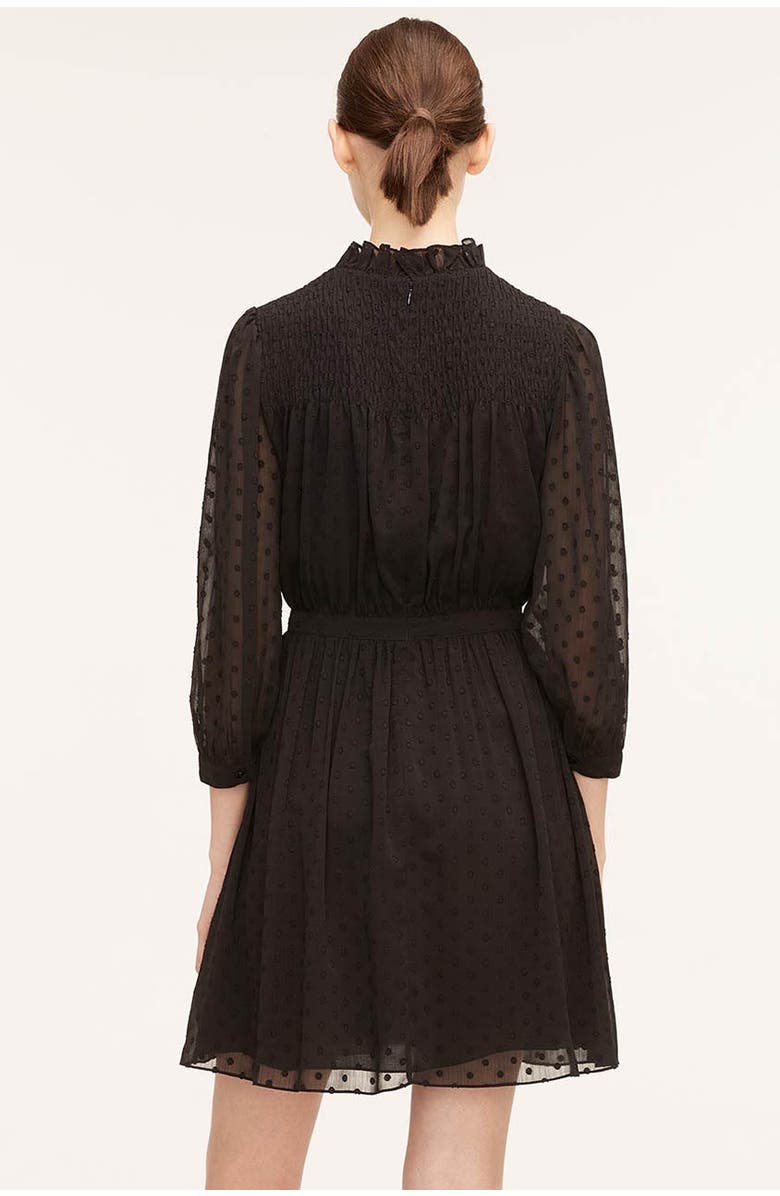 Rebecca Taylor Clip-Dot Shirt Dress, Alternate, color, Black