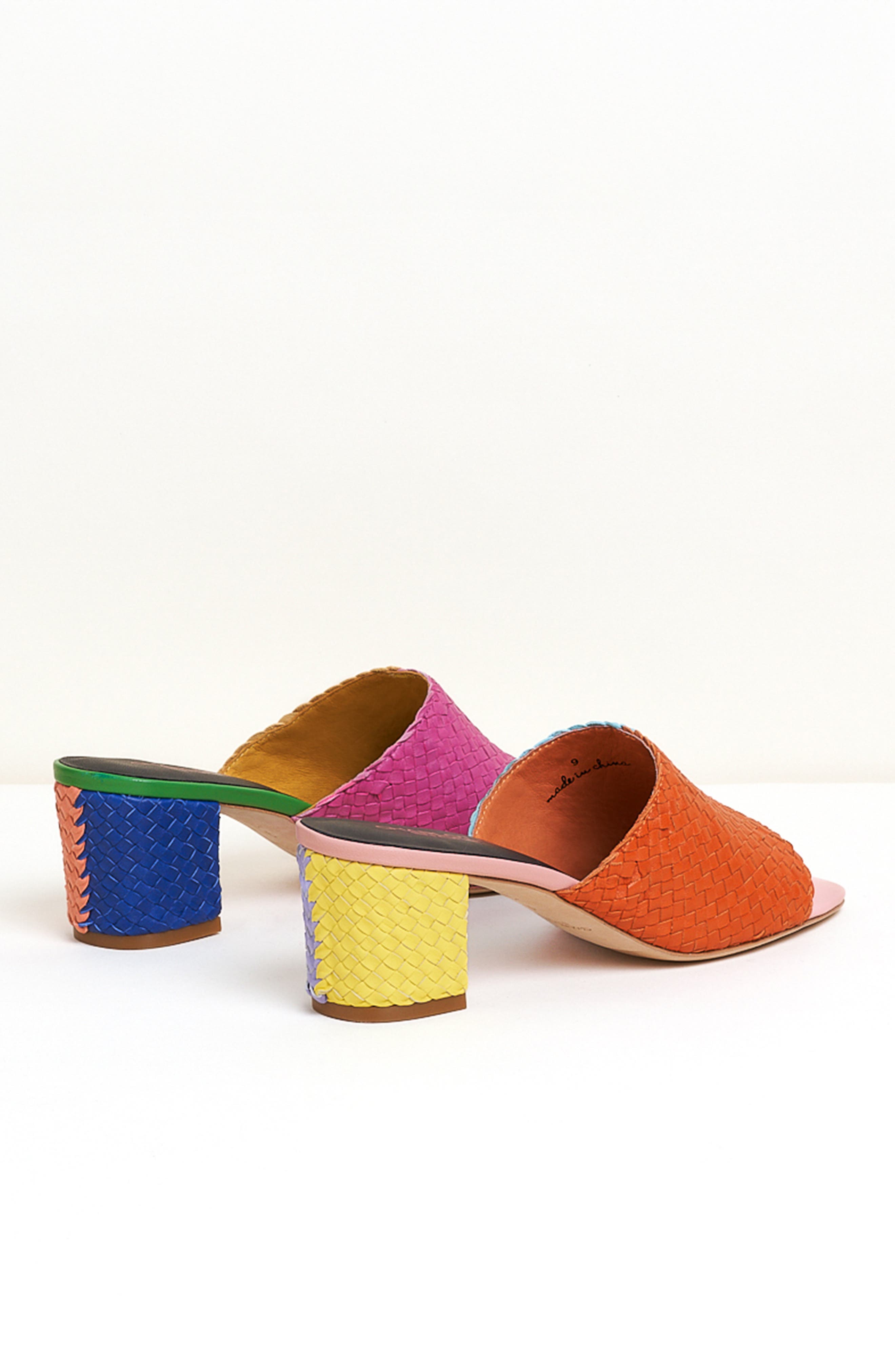 Charlotte Stone Lenu Mismatch Woven Slide Sandal, Alternate, color, Kortman