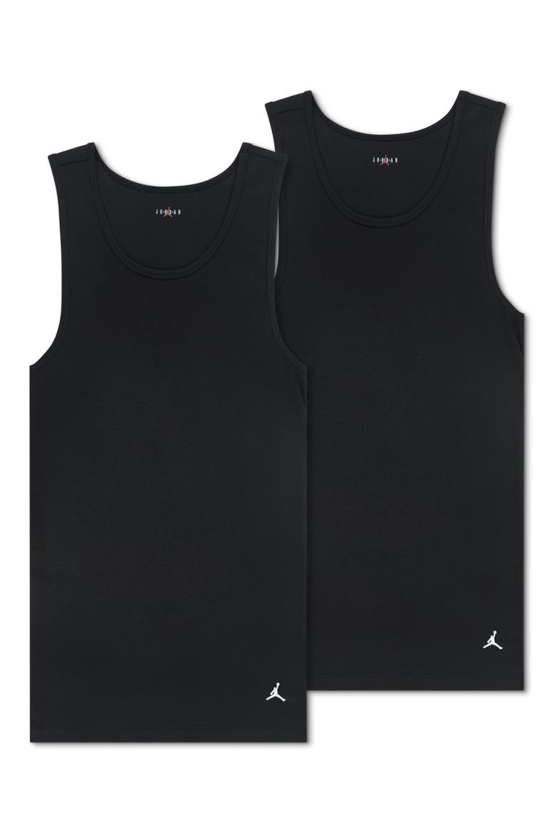 Flight 2-Pack Base Layer Tanks, Alternate, color, BLACK