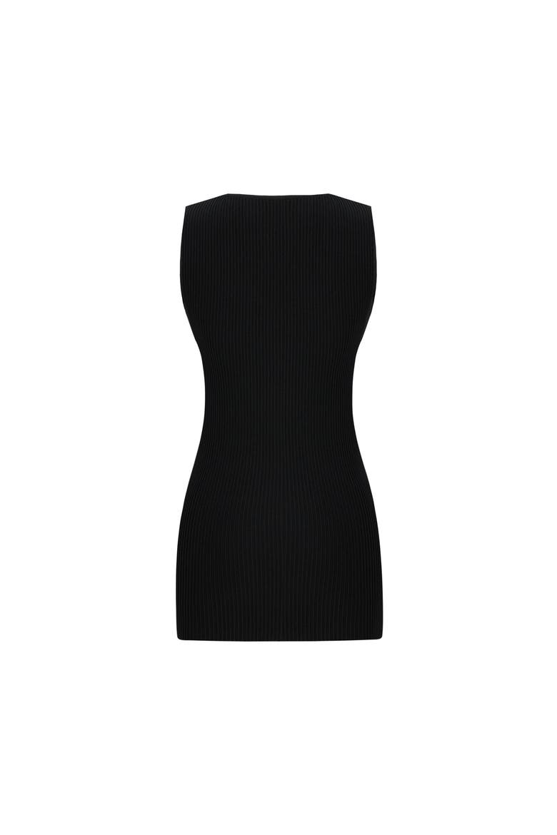 Knitted Tank Top, Alternate, color, BLACK