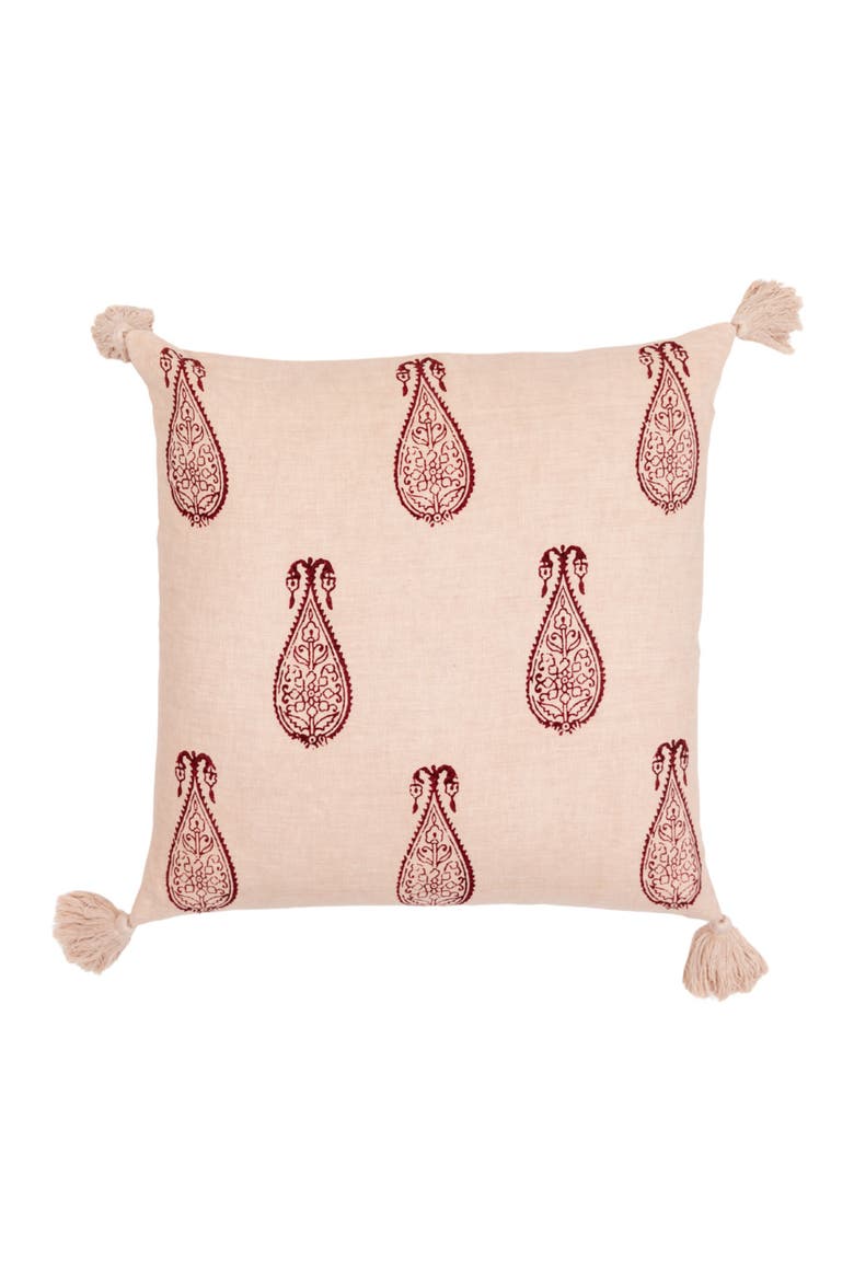 Samodh Plum Decorative Pillow Cover with Tassels, Main, color, Plum