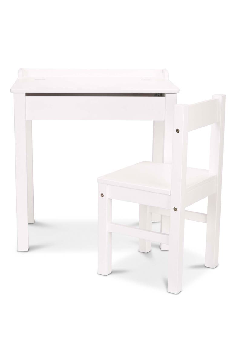 Melissa & Doug Wooden Lift Top Desk & Chair Set, Main, color, Multi