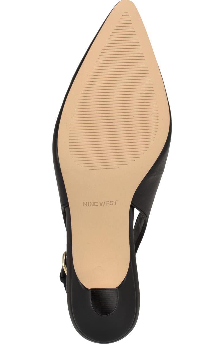 Nine West Jannit Slingback Pointed Toe Kitten Heel Pump, Alternate, color,