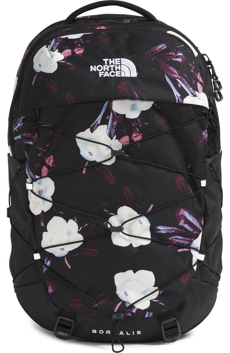 The North Face Borealis Water Repellent Backpack, Main, color, Tnf Black Winter Flowers Print