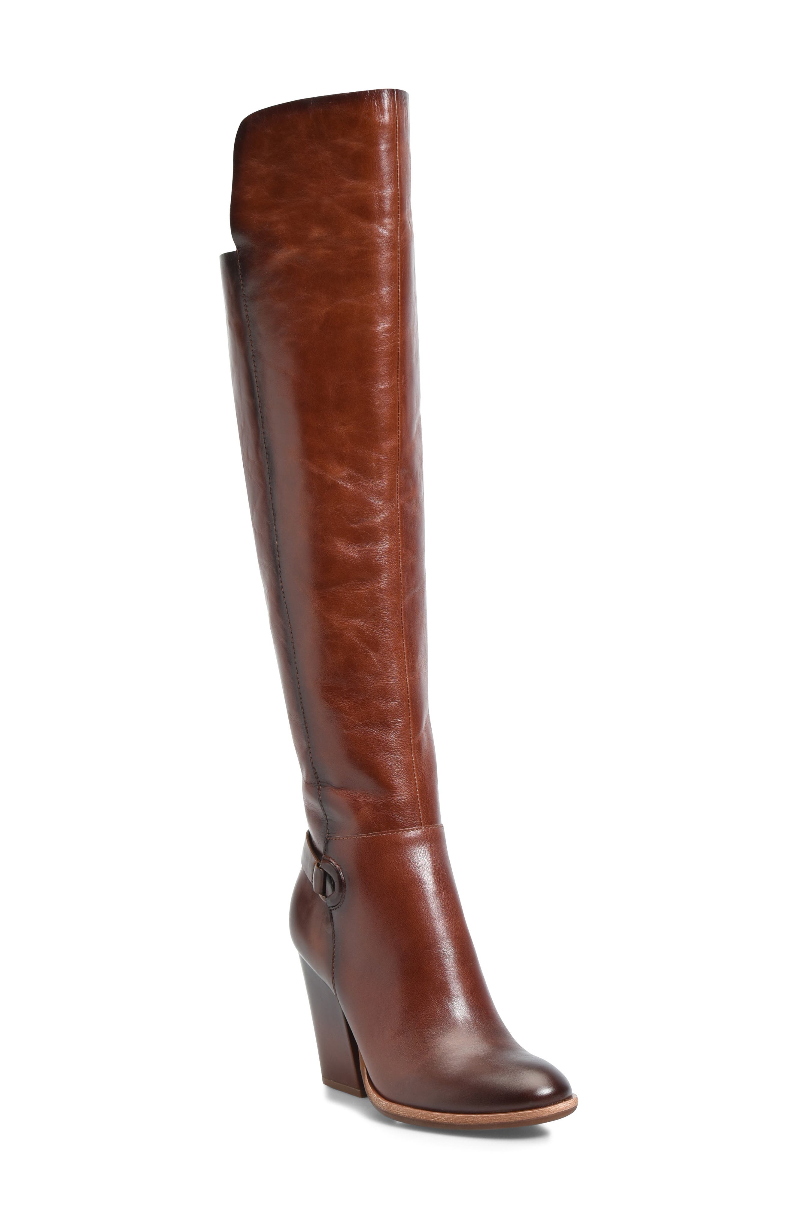 Pavan Knee High Boot, Main, color, BROWN LEATHER