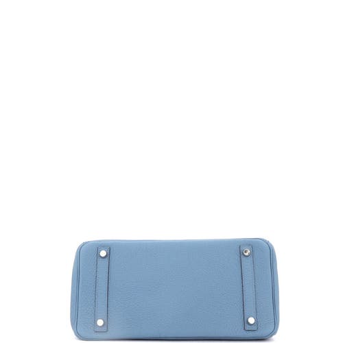 Pre-owned Hermes Hermes Birkin Handbag Blue Togo With Palladium Hardware 35 In Blue