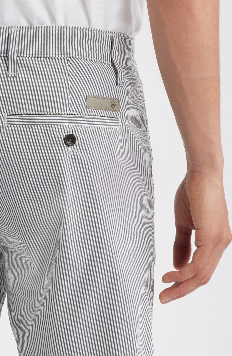 AG Cipher Slim Fit Stripe Seersucker Chino Shorts, Alternate, color, Charcoal Stripe