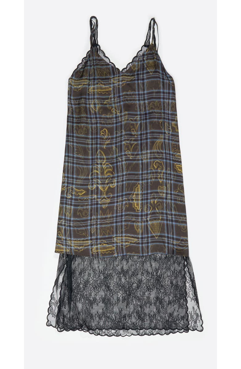 Bimba y Lola Ikatmix Lace Double-Layer Strappy Dress, Alternate, color, Ikatmix Blue