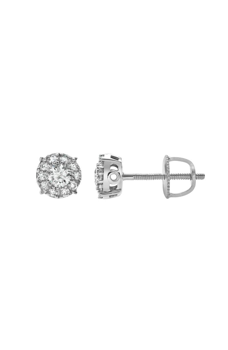 LuvMyJewelry Blazers M 14K Gold Diamond Stud Earrings - 0.35ct., Alternate, color, 14K White Gold
