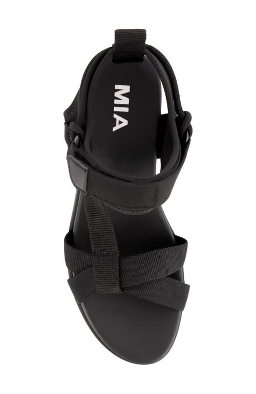 Mia Mileni Platform Wedge Sandal In Black