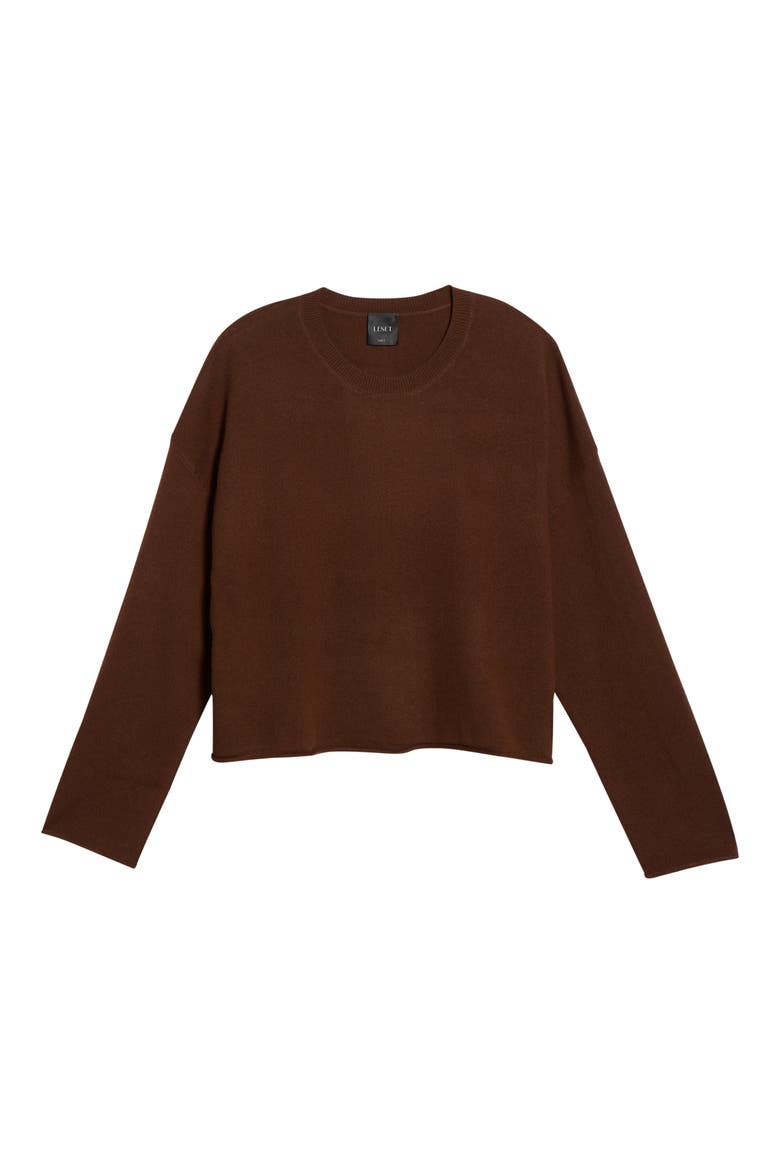 Zoe Crewneck Wool & Cashmere Sweater, Main, color, BARK