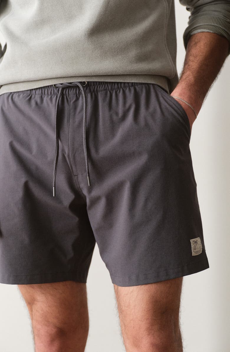 Marine Layer Lined 6-Inch Sport and Swim Shorts, Alternate, color, Asphalt