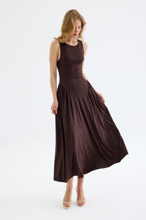 Elaris Viscose Bodycon Maxi Dress