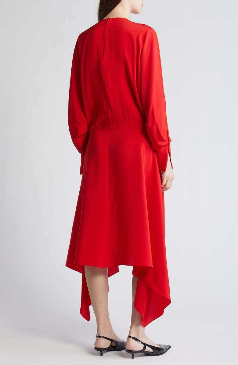 COS Long Sleeve Handkerchief Hem Midi Dress, Alternate, color, 
