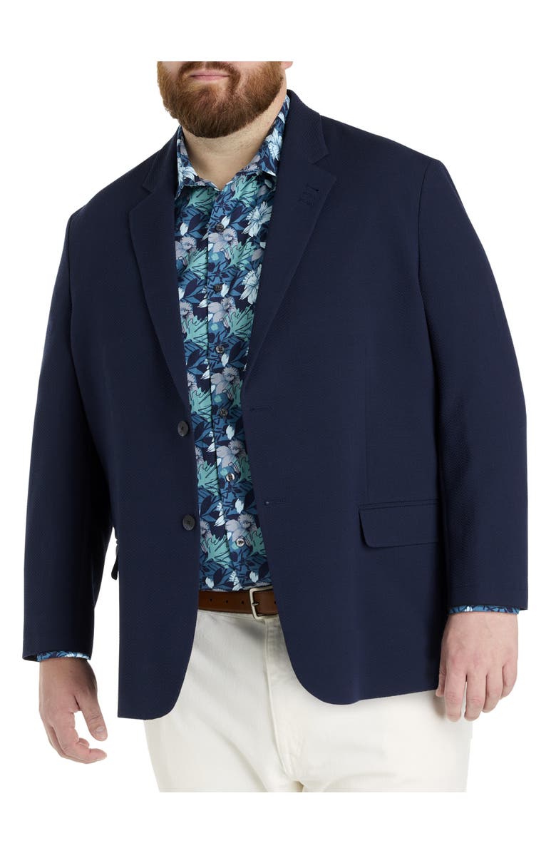 Synrgy by DXL Big & Tall Textured Knit Sport Coat, Main, color, Navy