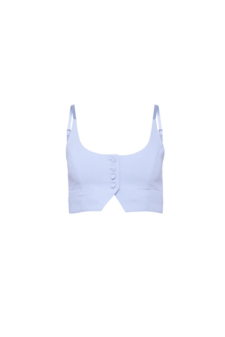 Tuxedo Cropped Vest, Main, color, Raindrop