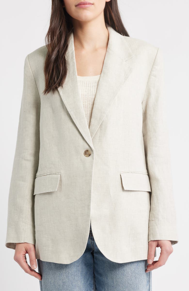 & Other Stories Linen Blazer, Alternate, color,