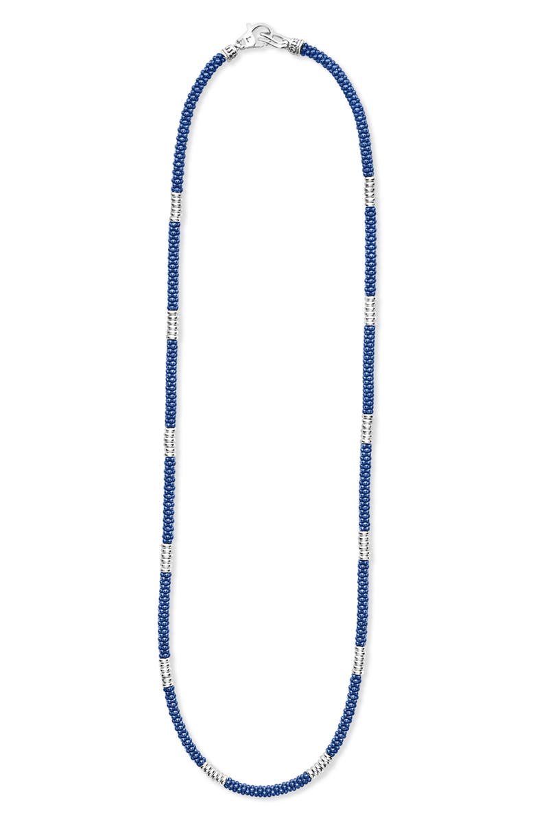 LAGOS Blue Caviar Ceramic Beaded Necklace, Main, color, Blue