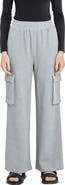 Grey Lab Stretch Cotton Knit Wide Leg Pants