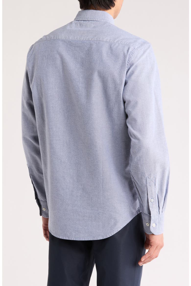 Oxford Cotton Sport Shirt, Alternate, color, STEEL BLUE