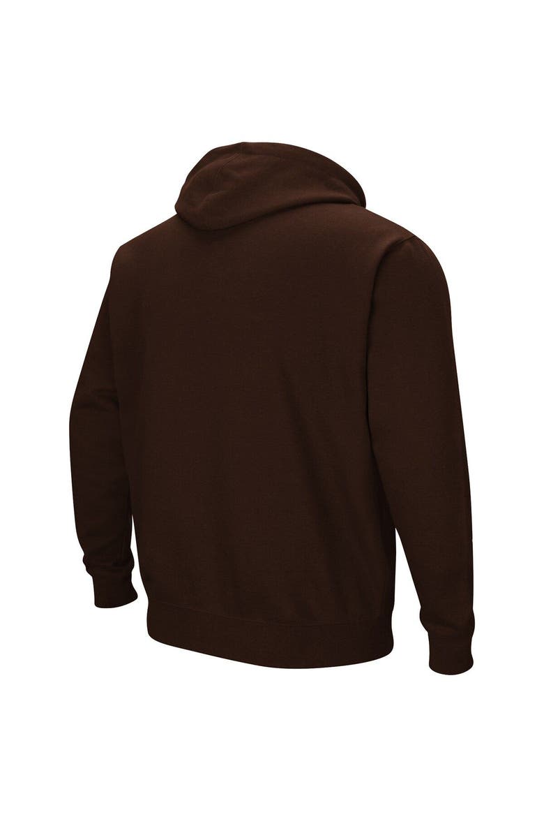 Men's Colosseum Brown Wyoming Cowboys Arch and Logo Pullover Hoodie, Alternate, color, Brown