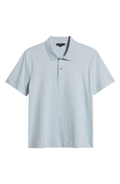 Peach Cotton Jersey Polo Shirt