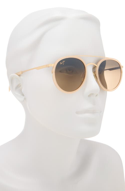 Maui Jim 51mm Aviator Sunglasses In Gold