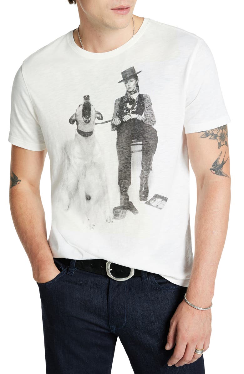 John Varvatos Bowie Graphic Print T-Shirt, Main, color, 