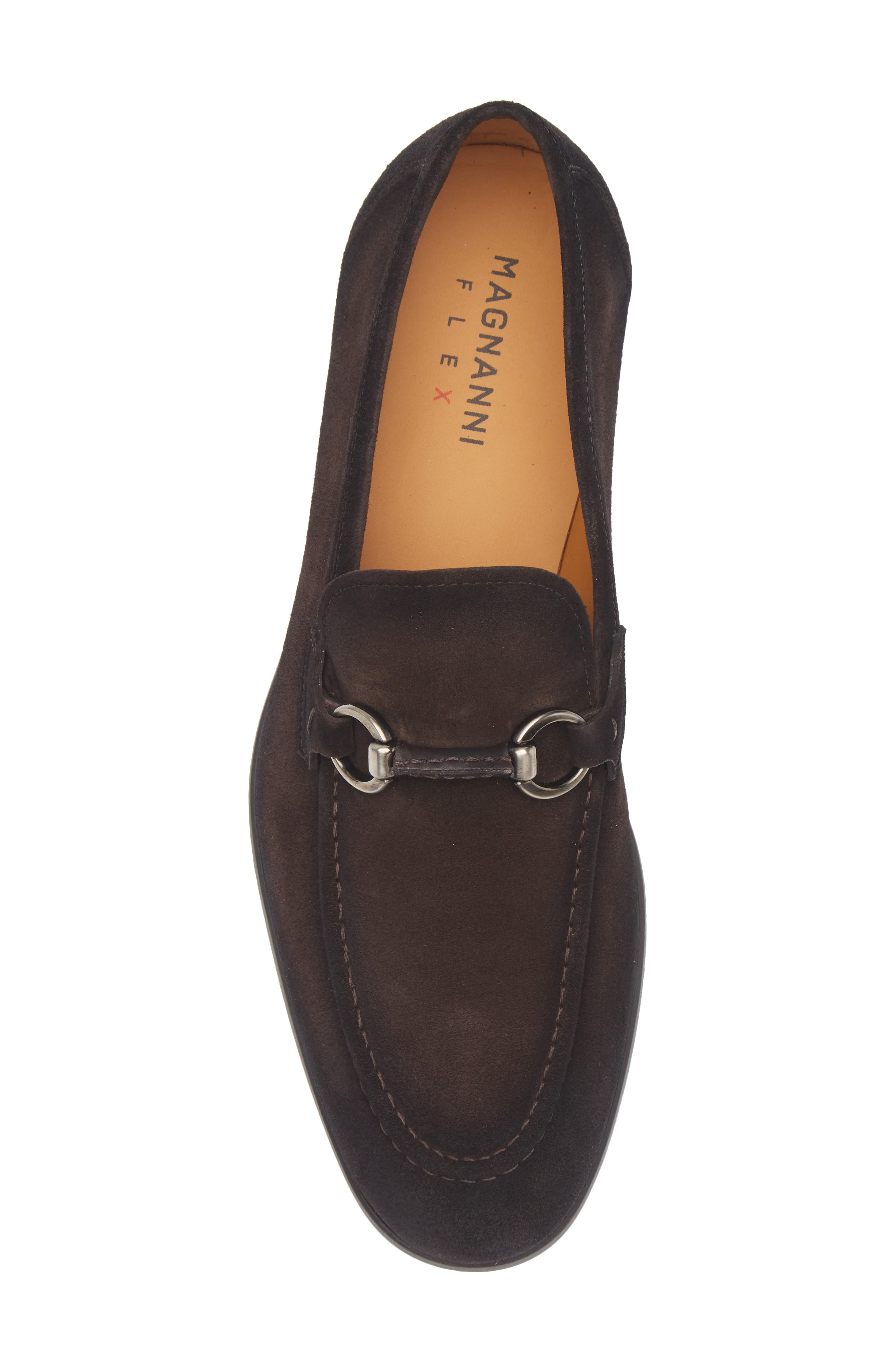 Magnanni Magico Bit Loafer, Alternate, color, Brown Suede