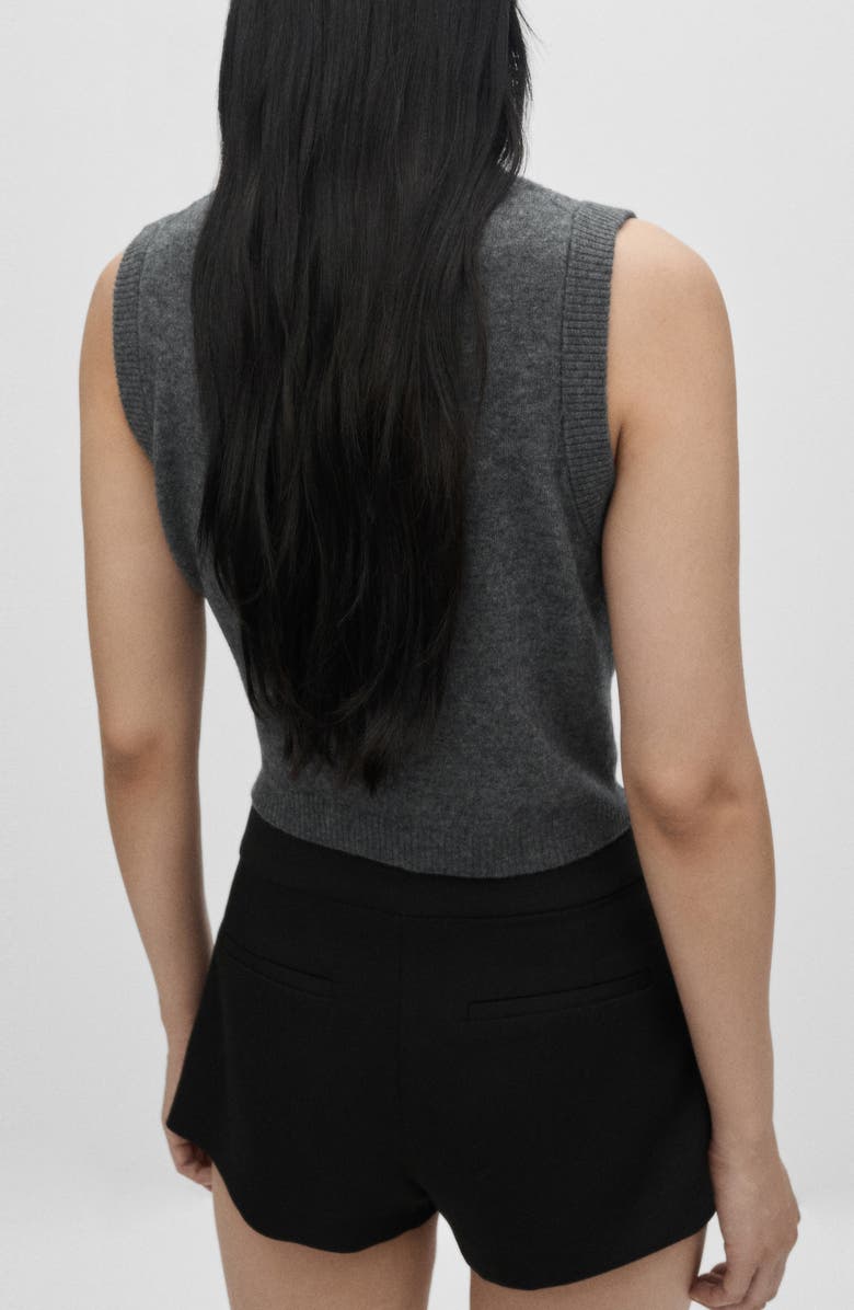 MANGO Wool Polo Sweater Vest, Alternate, color,