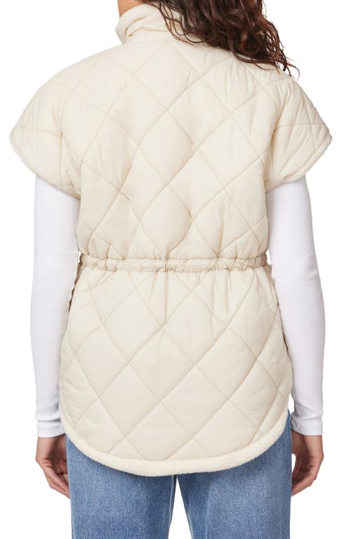 Kensie Reversible Fleece Quilted Vest In White