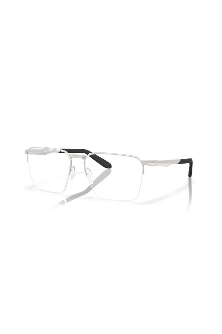 55mm Square optical glasses, Main, color, Silver