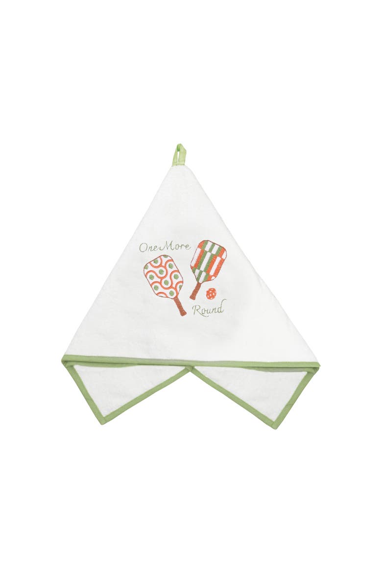 Pickleball Fun Sports Club 100% Cotton Terrycloth Towel, Main, color, Orange