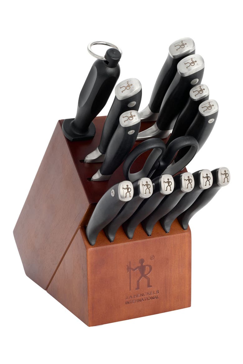 Forged Elite 15-Piece Knife Block Set, Alternate, color, BLACK