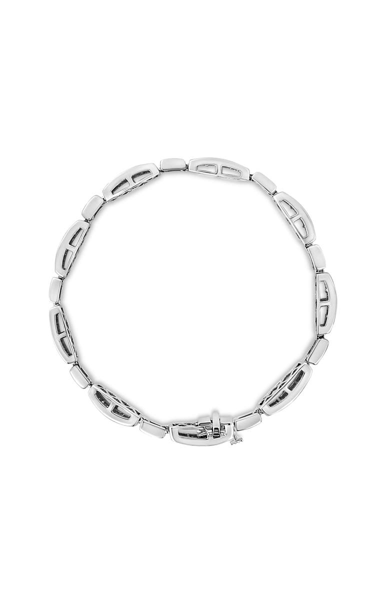 Haus of Brilliance 14K White Gold 2.00 Cttw Invisble-Set Princess Diamond Link Bracelet - 7.25", Alternate, color, White