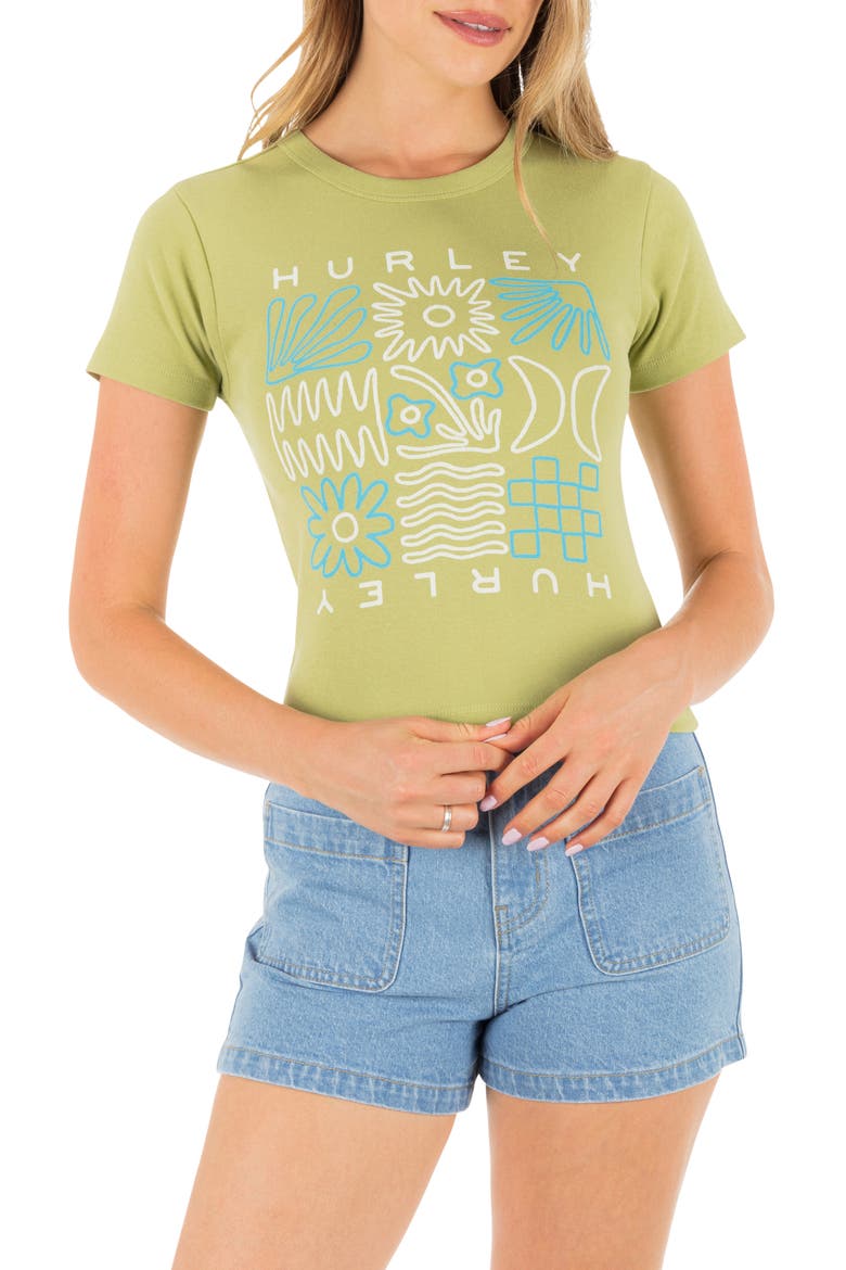 Array Cotton Graphic Baby Tee, Main, color, FERN