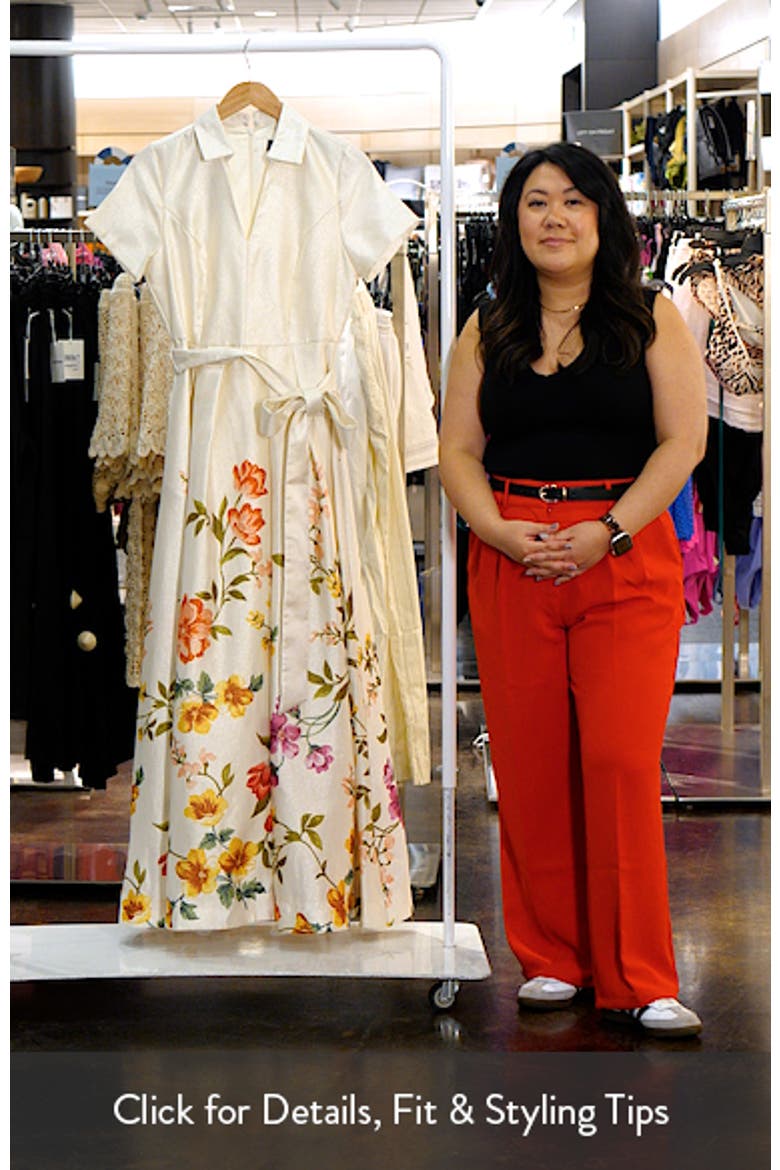 Print Tie Waist Gown video