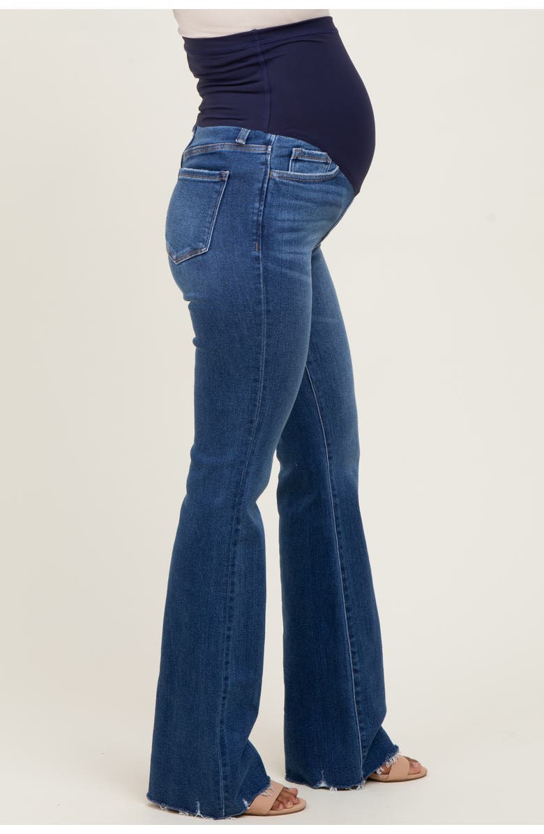 PinkBlush High Rise Raw Hem Bootcut Maternity Jeans, Alternate, color, 