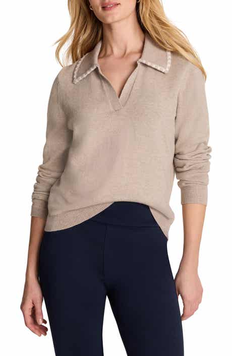 Trimmed Polo Sweater