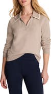 NIC+ZOE Trimmed Polo Sweater