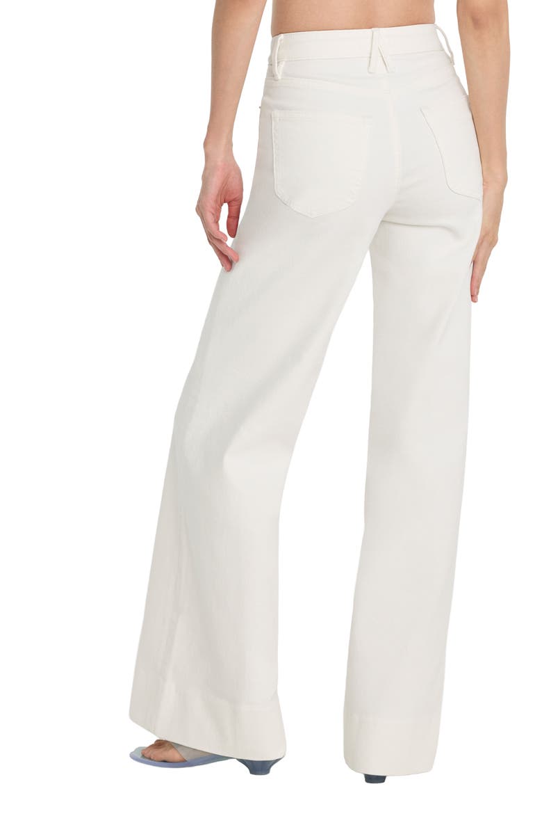 Good American Good Waist High Waist Wide Leg Palazzo Jeans, Alternate, color, Cotton White