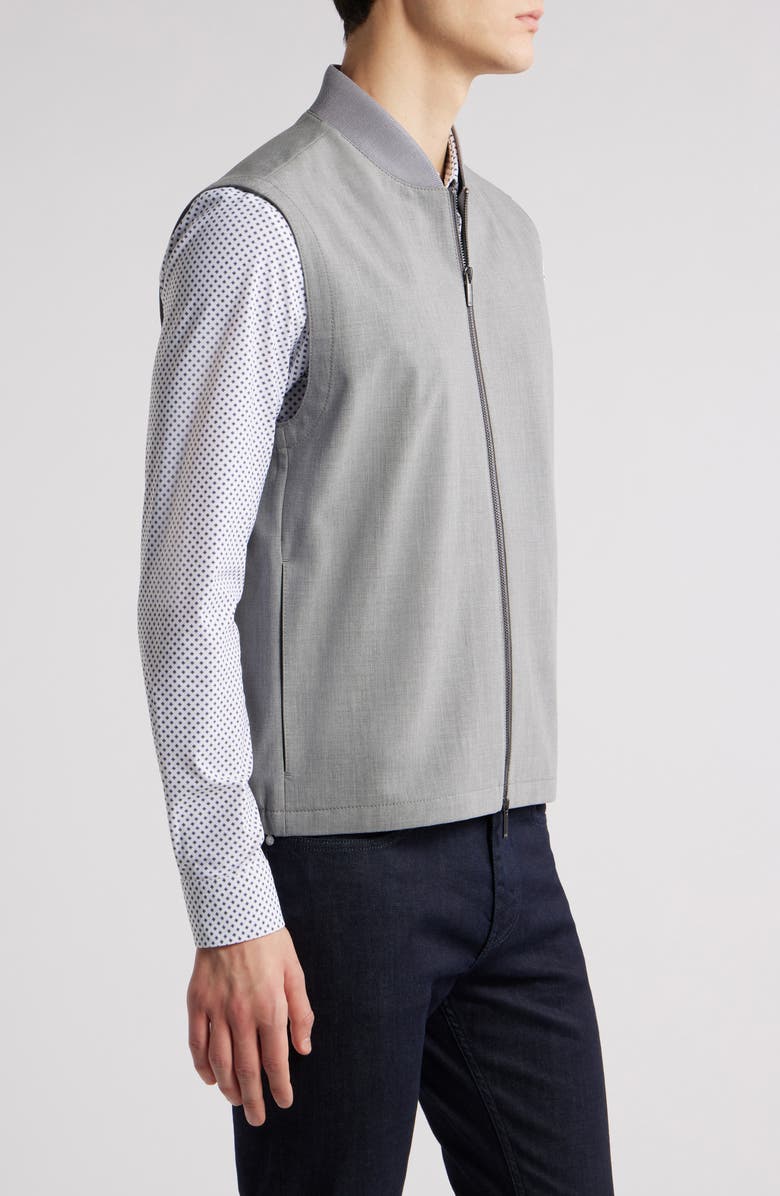 BOSS Hanry Zip Vest, Alternate, color, Medium Grey