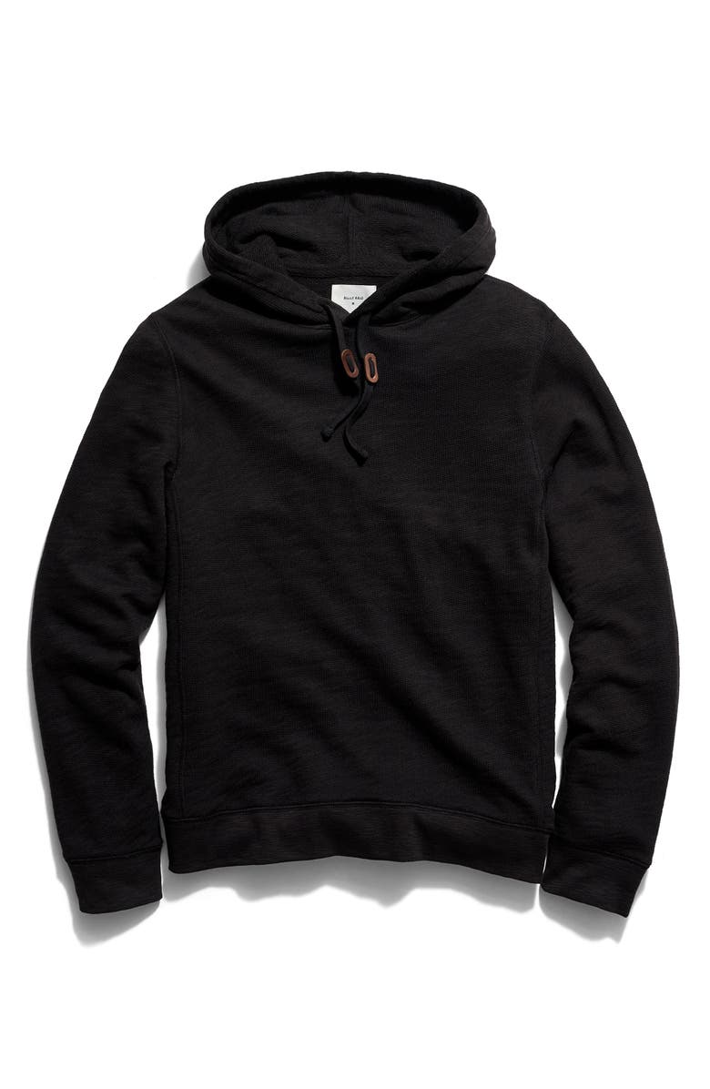 Billy Reid French Terry Hoodie, Main, color, Black